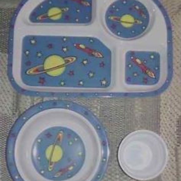 Vintage Rare Celestial 3 Pc Platter Bowl Cup Set - Picture 5 of 7